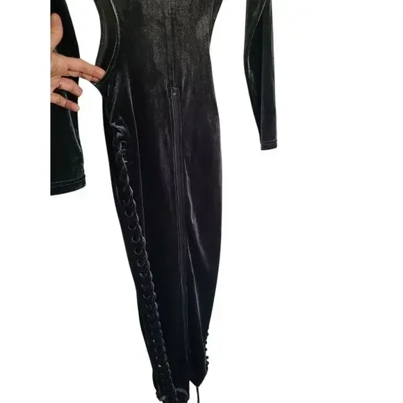 BBX Brand Velvet Cutout Midi Dress UK 6 US 2